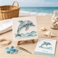 thumbnail image 3 of Voglyf DIY Sea Glass Mosaic Art Kit, Sea Glass Art Kit, Create Beautiful Ocean-Inspired Artwork with Colorful Glass Pieces, Coastal Home Decor & Creative Handmade Gift,Dolphin, 3 of 8