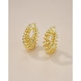 thumbnail image 5 of SNGIA 18K Gold Plated Chunky Twisted Open Hoop Earrings for Women with 18K Gold Plated Accent, 5 of 5