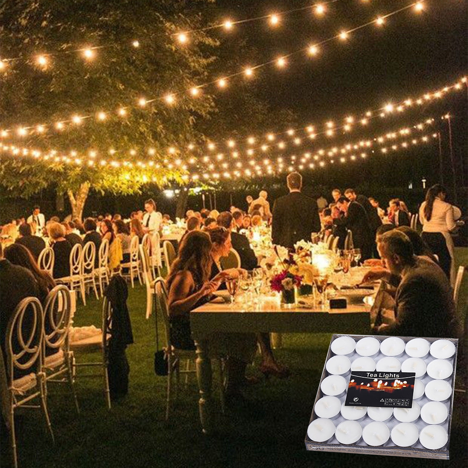 Unscented Tealight Candles | Long Burning 4-Hour White Paraffin Tea Lights | 50 Pack Bulk Small Votive for Weddings Anniversaries Emergency Use | Clean Flame | Home Decor Event Lighting