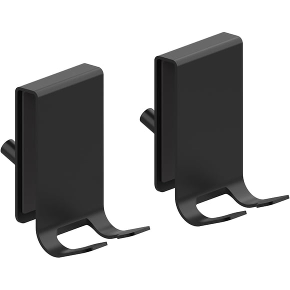 Linkidea 2 Pack Over Shower Door Towel Hook, Double Side Bathroom Towel Hooks with Non-Slip Sponge Pad, Bath Hook for Frameless Glass Doors, Black