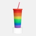thumbnail image 3 of Vaso de plástico doble pared y popote -pride, 3 of 7