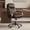 Espresso, variant on Spruce & Spring Modern Ergonomic Swivel Office Chair with Bentwood Arms, Upholstered High Back Desk Chair with Tilt Function and Durable Metal Base, Khaki
