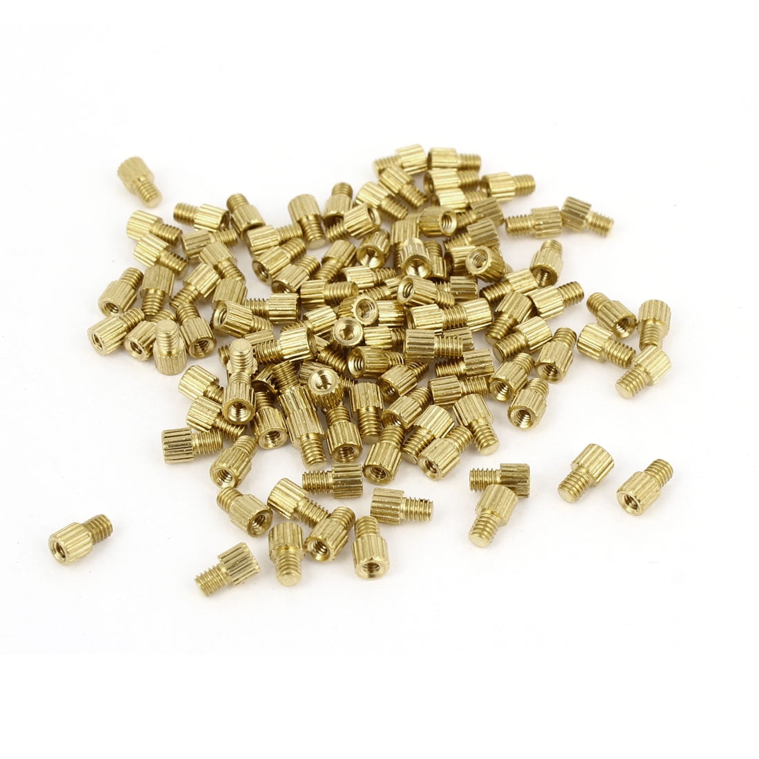 100Pcs M2x3mm+3mm Male Female PCB Thread Brass Pillars Standoff Spacers Screws & Bolts Business