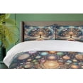 thumbnail image 5 of Ambesonne Tree of Life Duvet Cover Set, Intangible Universe, King, Blue Lilac Pale Orange, 5 of 5