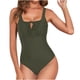thumbnail image 2 of Traje de baño de una pieza para mujer, moda de primavera para mujer, conservador, color sólido, estilo falda, conjunto de traje de baño con abertura, traje de baño de moda de playa para mujer, trajes, 2 of 4