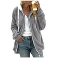 thumbnail image 2 of Women Solid Color Coat Button Down Overcoat Fluffy Jacket Windproof Outer Coat Warm Winter Overcoat Long Sleeve Cardigan, 2 of 7