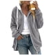thumbnail image 2 of Gibobby Abrigos de mujer, Chaqueta de Forro Polar difuso para Mujer con Botones y Abrigos Sherpa Casuales con Bolsillos(Gris,G), 2 of 5