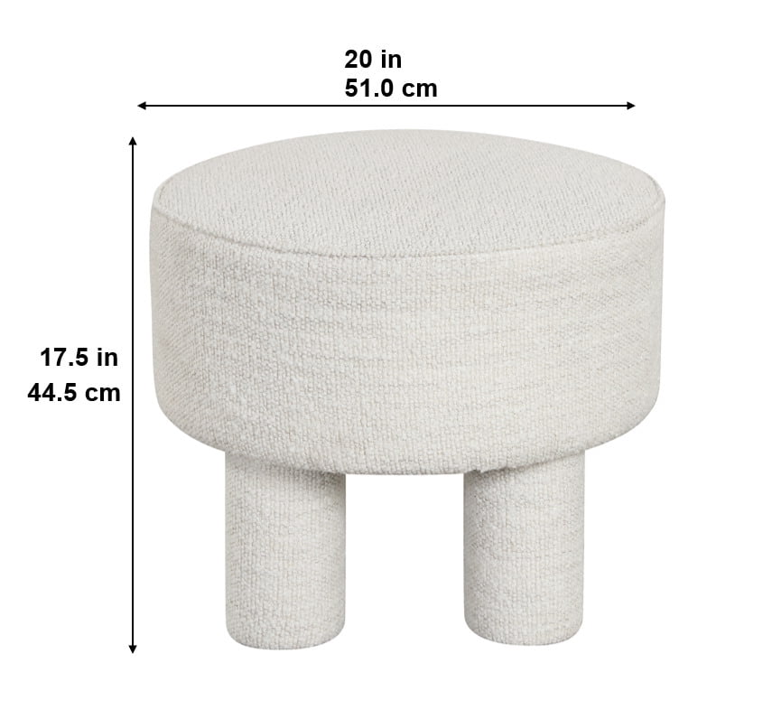 Better Homes & Gardens Adlin Ottoman, Cream Boucle