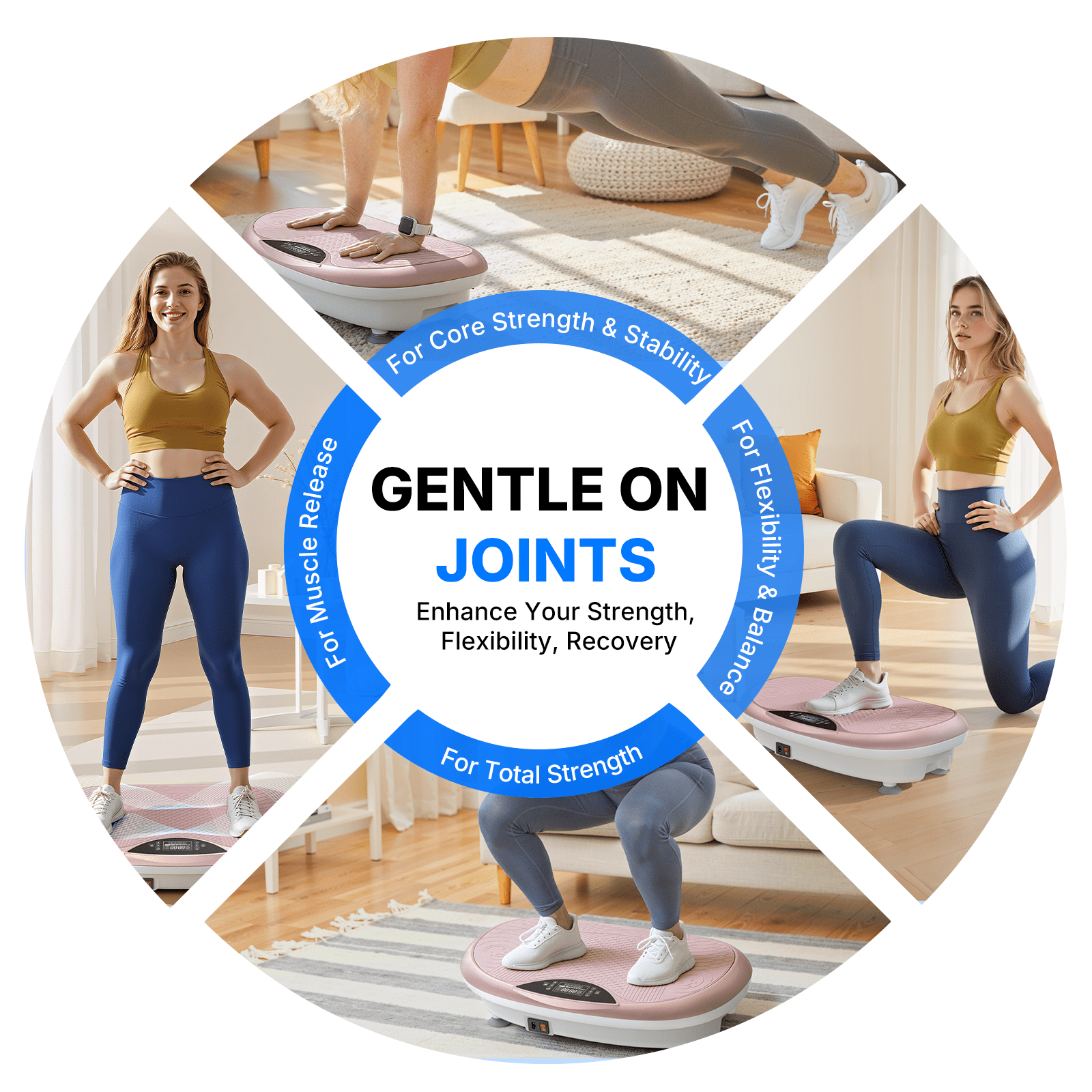 MERACH 4D Vibration Plate Exercise Machine, 120 Speed Levels, 440W Motor, Full Body Vibration Platform with Bluetooth Speaker, LED Lights, Resistance Bands, 440 lb Capacity