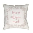 thumbnail image 2 of Surya  Love All You Need Medium Throw Pillow - Black & White - 20 x 20 x 4 in., 2 of 2