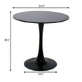 thumbnail image 5 of Newest Modern Tulip Table,Round Dining Table with MDF Top and Steel Base for Kitchen & Small Space,Black, 5 of 13