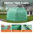 thumbnail image 4 of Walk-in Tunnel Greenhouse 11.32x6.4x6.3ft Galvanized Frame PE Cover Green, 4 of 8