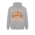 thumbnail image 4 of Las montañas son mi lugar feliz, regalo para un hombre o una mujer excursionistas, sudaderas con capucha, sudaderas de alta calidad estilo preppy para hombres y mujeres, 4 of 5