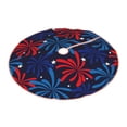 thumbnail image 2 of Balery Red White Blue Fireworks Printed Christmas Tree Skirt , Merry Christmas Party Christmas Tree Decoration,Adjustable Tree Skirt-30", 2 of 8