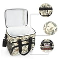 thumbnail image 6 of FORMRS Insulated Cooler Bag 24 Cans Capacity Soft Leakproof Lunch Box with Side Pockets, Green Birds, 6 of 7