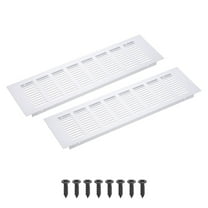 Uxcell 14 x 4 Inch Rectangle Ventilation Grille, 2PCS Aluminum Air Vent Cover, Silver