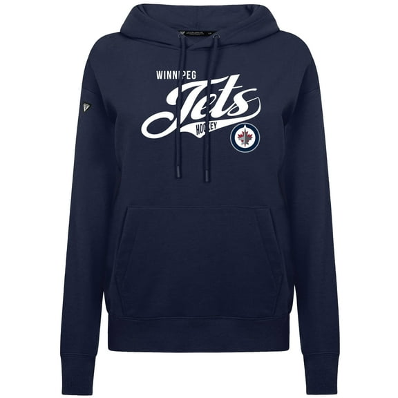 Women's Levelwear  Navy Winnipeg Jets Adorn Glide Pullover Hoodie