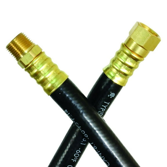 JR Products 07-31405 - 30" OEM 3/8" LP Gas Hose (3/8" Female Pipe Cylinder Thread to 3/8" Male Thread Pipe End)