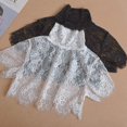 thumbnail image 3 of CAILDANL Women's Lace Turtleneck Detachable Fake Collar Half Shirt Blouse Lace Flower Pullover Simple Shirt Collar Collar, 3 of 4