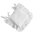 thumbnail image 2 of Chair Cushion with Ruffles Breathable Farmhouse Style Buttocks Pad 37Cmx37cm Soft Chair Cushion for Kitchen Chair Pad Courtyard Decoration White, 2 of 9