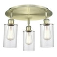 thumbnail image 4 of Innovations Lighting  Clymer - 3 Light 16" Flush Mount Polished Nickel/Matte White, 4 of 5