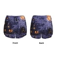 thumbnail image 3 of Balery Mystery House Halloween Night Pantalones cortos deportivos para mujer con forro y dos bolsillos, elásticos, para entrenamiento, gimnasio, yoga-Medium, 3 of 7