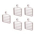 thumbnail image 1 of Perchas para Pantalones, 5 Uds., Ahorro de Espacio para Armario, Múltiples Capas, Usos Multifuncionales, Estante Organizador para Pantalones, Bufandas Rosa perfecl percha para pantalones, 1 of 8
