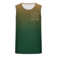 thumbnail image 3 of Camiseta sin mangas de cuello redondo para hombre, informal, a la moda, sin mangas, con estampado, cuello redondo, deportiva, de poliéster, 3 of 4