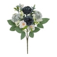 thumbnail image 2 of Taicans Artificial Roses Bouquet,11" Realistic Silk Rose Bush with Green Leaves,Faux Floral Stems for Wedding Bouquets,Centerpieces,Home Decor,Party,Table Arrangements,Indoor Outdoor Use, 2 of 7