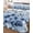 Blue, variant on Twin Quilt Bedding Set, Blue Blooms Floral Reversible Summer Quilt 3 Pieces, Spring Flowers Botanical Blue Ombre Lightweight Bedspreads Coverlets with 2 Pillow Shams for All Seasons