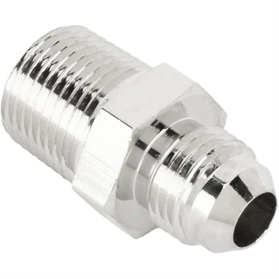 Nickel Straight to Aluminum Pipe Adapter Fitting -6 AN to 3/8 Inch NPT