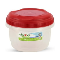 Compac Home 16oz Hi-Top Food Storage Containers, Red Chef, Portion Control, Dishwasher Safe