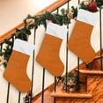 thumbnail image 7 of Coolnut 1 Pack Christmas Stocking, Plain Rust Orange Solid Color Xmas Stockings Fireplace Decoration Hanging Ornament 17.7 Inch Decor Gifts, 7 of 7