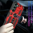 thumbnail image 5 of SaniMore for Samsung Galaxy S22 Plus Case, Rugged PC CD Magnetic Cover Built-in Car Mount & Folding Kickstand Military Grade Shockproof Heavy Duty Protective Shell for Samsung S22 Plu, Red, 5 of 6