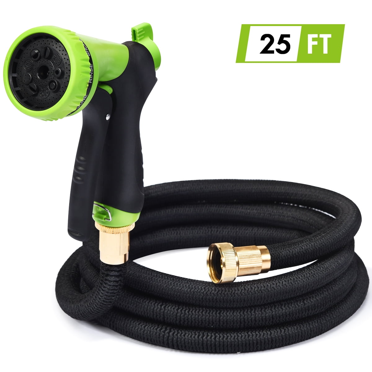 Spray Nozzle NEW Details about   25-200FT Expanding Flexible Expandable Garden Water Hose Pipe 