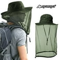 thumbnail image 5 of AYAMAYA Fishing Hat with Neck Face Cover, Sun Hat with Mesh , Anti Mosquito Gnats Net Hat for Hiking, Backpacking,Camping(Army Green), 5 of 7