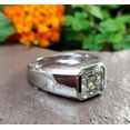 thumbnail image 3 of 1.90Ct Ascher Cut Lab Created Diamond Men's Band Ring 14K White Gold Plated, 3 of 4
