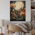 thumbnail image 2 of Designart "River curious Thorugh Forest Landscape III" Landscape Lake River Print on Natural Pine Wood, 2 of 5