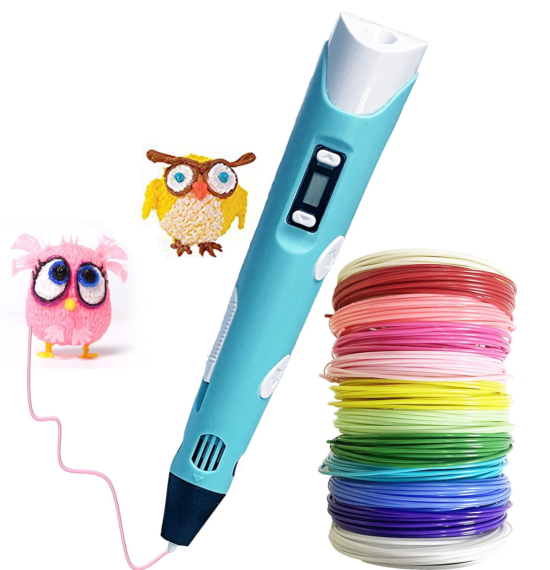 Colorful 3D Printing Pen LED Display 