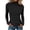 Black, variant on ManxiVoo Women's Ribbed Turtleneck Top Slim Fit Thermal Long Sleeve Shirt for Winter Layering and Under Sweater L Size Black