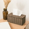 thumbnail image 4 of 3X Rattan Tissue Box, Vintage Napkin Holder, Case Clutter Storage Container Cover, Living Room Desk Decoration (Beige), 4 of 7