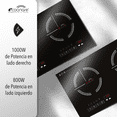 thumbnail image 5 of Parrilla de Inducción Magnética Botones Touch Doble Dos Quemadores 1800W Cristal Ecocinare COOK-02 Ecocinare COOK-02, 5 of 5