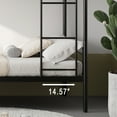 thumbnail image 6 of Jopath Twin over Twin Bunk Bed,Metal Bed Frame with Ladder and High Guardrail,Noise Free,Black, 6 of 10