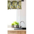 thumbnail image 2 of Ambesonne Floral Valance Pack of 2, Abstract Art Style Asters, 42"X18", Mustard Khaki Black, 2 of 3