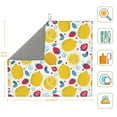thumbnail image 3 of Naloa Strawberry Lemon Dish Drying Mat for Kitchen Counter, Heat Resistant Drainer Mats, Absorbent Draining Mat,Dish Rack Pad,16"x18", 3 of 8