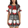thumbnail image 1 of Balery Chillin with My Gonme Conjunto de Pijama para Mujer con Estampado, Dos Piezas de Manga Corta y Shorts, Ropa de Dormir Suave con Cuello Redondo y Bolsillos-4X-Large, 1 of 6