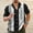 Black, variant on Mens Casual Vintage Bowling Shirt Retro Striped Short Sleeve Button Down Shirts