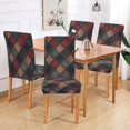 thumbnail image 2 of Yayeee 4 Pack Dining Chair Covers Stretch Parson Chairs Slipcovers Seat Protector, Red Tartan Pattern, 2 of 6