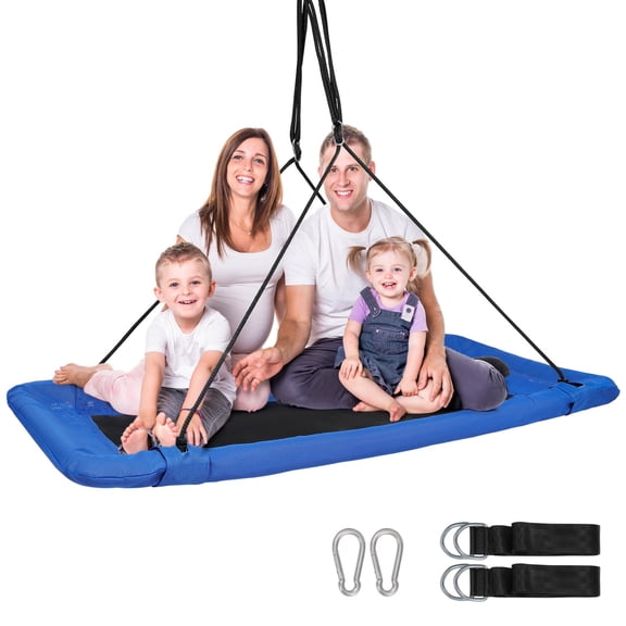 RedSwing 60" Large Platform Tree Swing for Kids, Rectangular Swing with Adjustable Rope, Heavy-Duty Steel Frame, Easy to Assemble