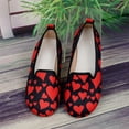 thumbnail image 4 of Viluyesy Womens Ballet Flats, Valentine's Day Heart Prints Low Heels Round Toe Fashion Slip-On Dress Shoes Black US8.5, 4 of 9